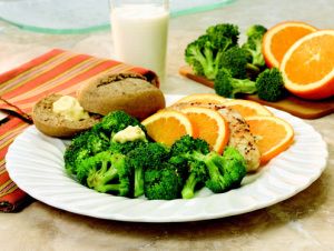 Poulet aux herbes et brocoli