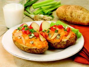 Potato Skins with Buffalo Chicken