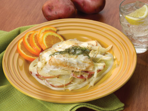 Scalloped Potatoes and Chicken with Fennel