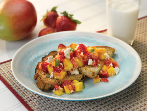 Strawberry Mango Feta Toast