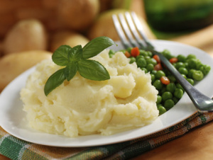 Creamy Smashed Potatoes ’n Peas