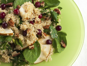 Pilaf au quinoa et aux canneberges,