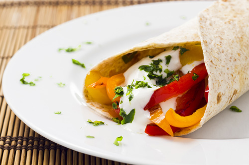 Turkey Sausage and Sweet Pepper Fajitas