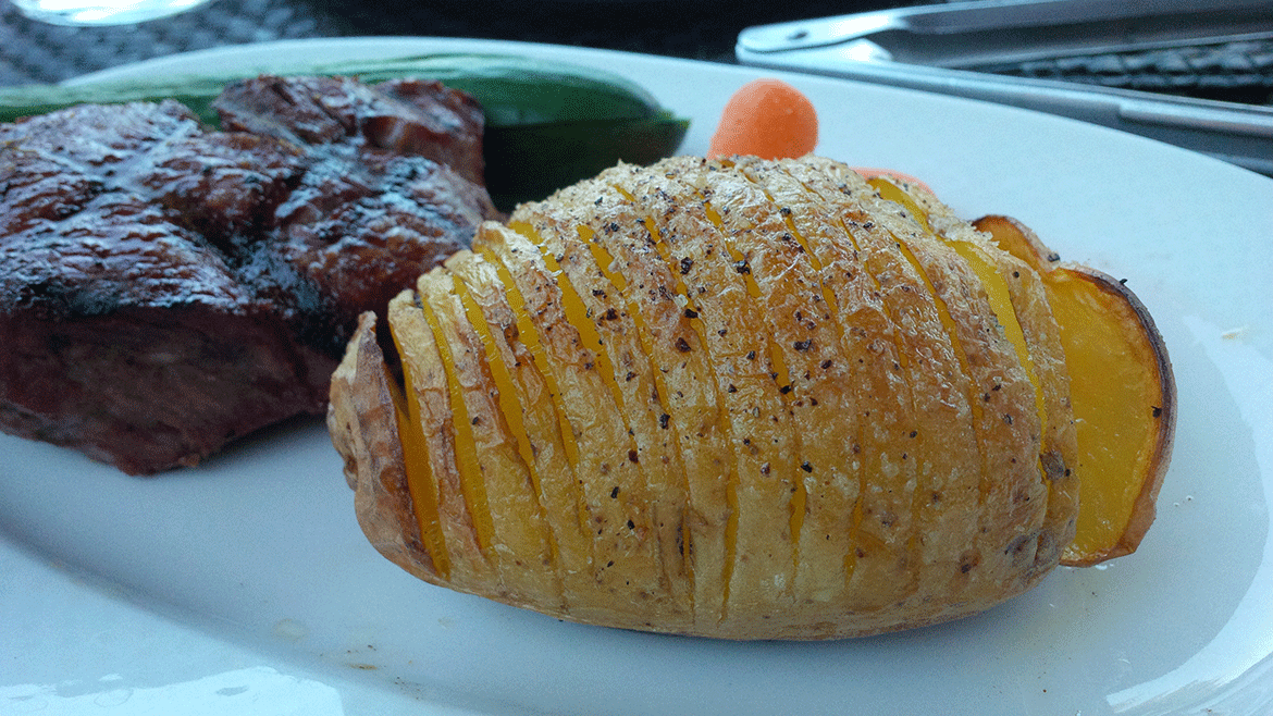 BBQ Hasselback Potato