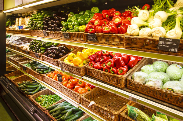 Grocery Store Produce Wall