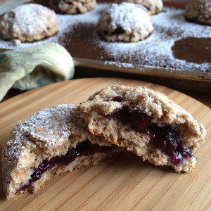 Blueberry filled scones