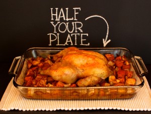Roast Chicken with Butternut Squash and Apples
