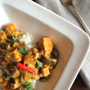 Eggplant and Sweet Potato Curry