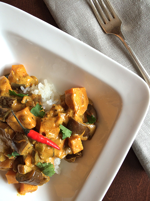 Eggplant and Sweet Potato Curry