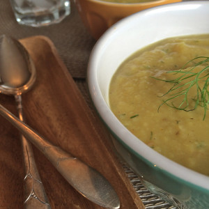 Roast fennel parsnip soup