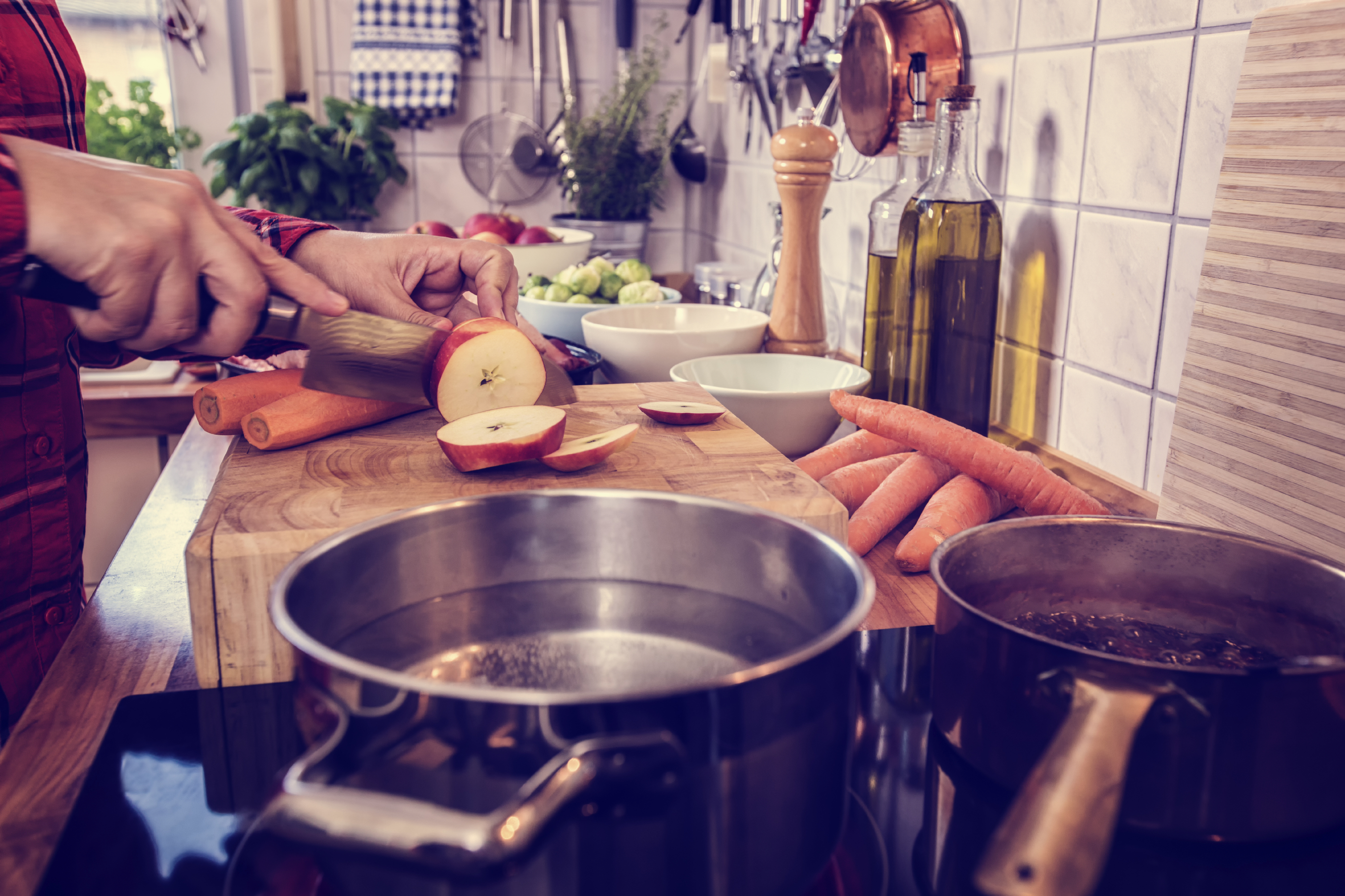 In the kitchen