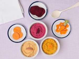 Colour up School Lunches with Vegetable Hummus 3 Ways