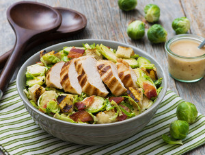 Brussels Sprouts Chicken Caesar Salad