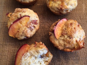 Savoury Nectarine and Prosciutto Muffins