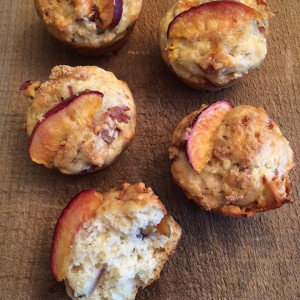 Nectarine Prosciutto Muffins by Emily Richards