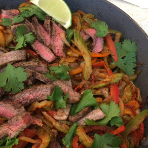 Celery and Pepper Steak Fajitas