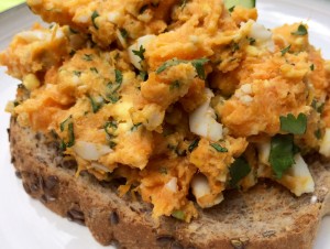 Egg and Sweet Potato Open Face Sandwich For Two