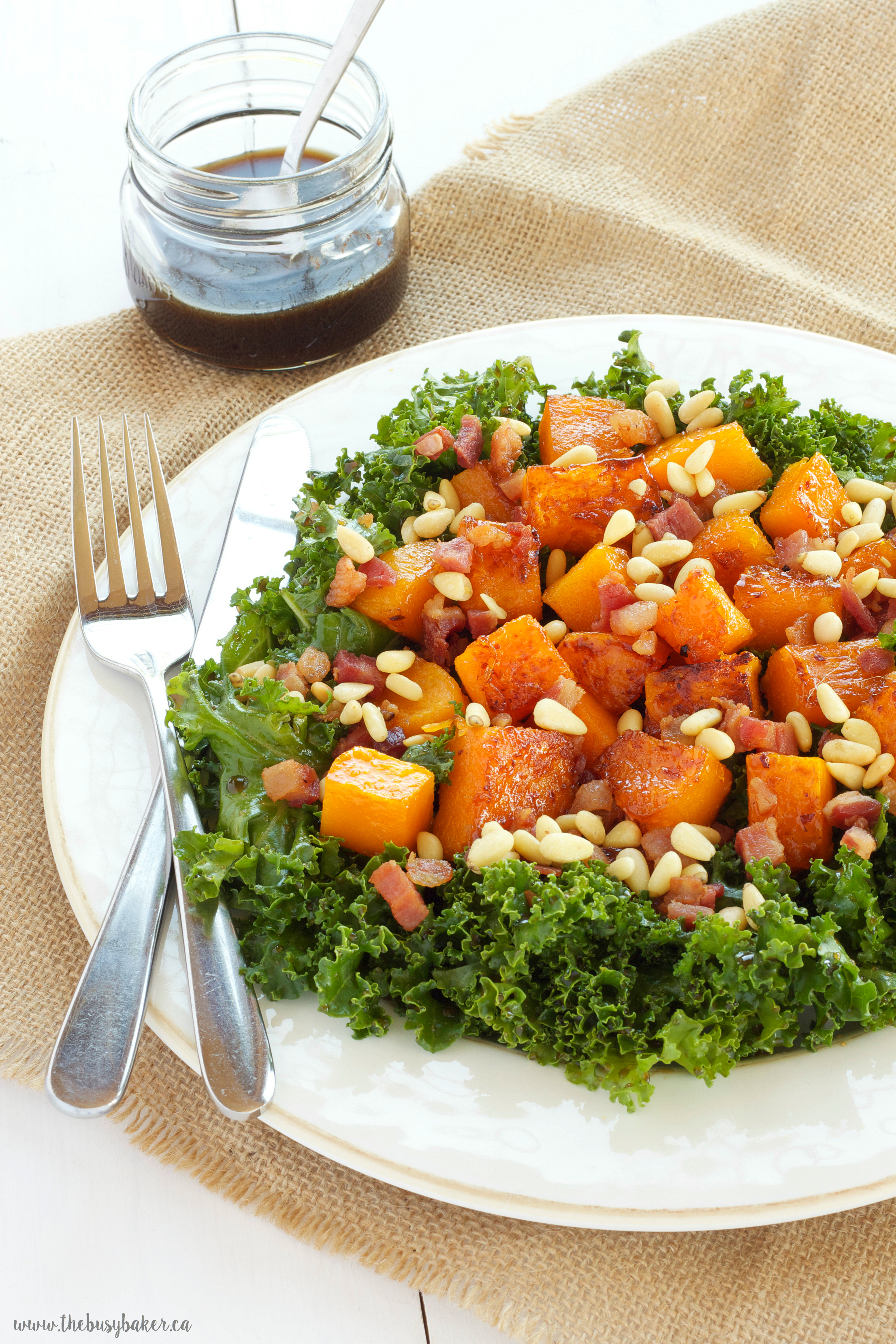 Warm Kale and Butternut Squash Salad with Bancetta