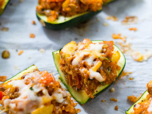 Mexican-inspired Stuffed Zucchini Boat Bites