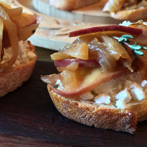 Caramelized Onion and Apple Crostini from Emily Richards