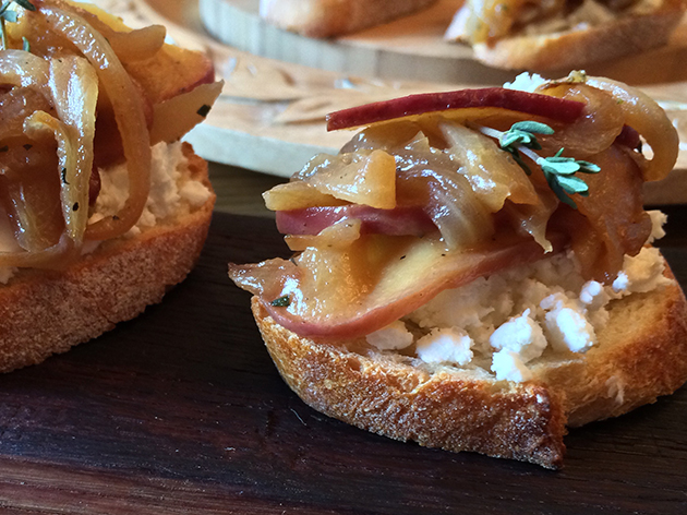 Caramelized Onion and Apple Crostini from Emily Richards