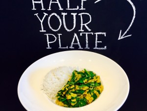 Spinach Dal  with toasted spices & basmati rice