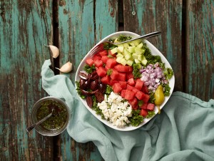 Salade grecque au melon d’eau