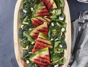 Grilled Watermelon & Kale Salad