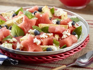 Watermelon Panzanella with Balsamic Reduction