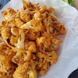 Grilled Buffalo Cauliflower Bites