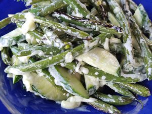 Salade aux haricots verts grillés
