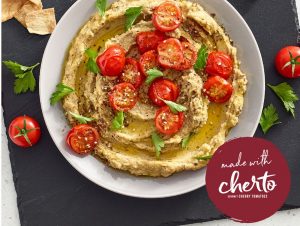 Roasted Cherto™ Gourmet Cherry Tomatoes and Eggplant Hummus